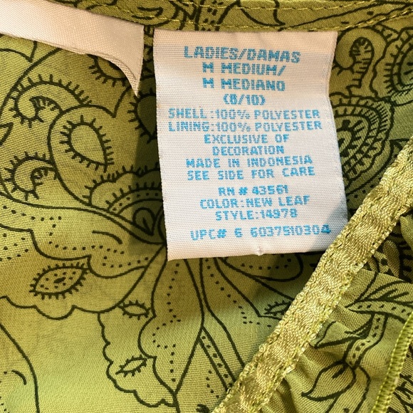 SOLD❣️❣️Vintage 90s/Y2K Green Paisley Ruffled Fairy Top✨ - Picture 8 of 8